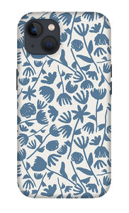 Light Blue Floral Pattern - Phone Case