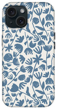 Load image into Gallery viewer, Light Blue Floral Pattern - Phone Case