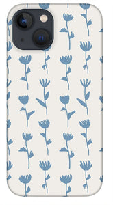 Light Blue Flower Pattern - Phone Case