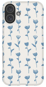 Light Blue Flower Pattern - Phone Case