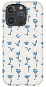 Light Blue Flower Pattern - Phone Case
