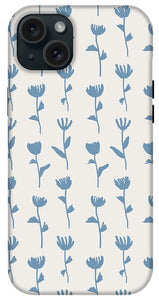 Light Blue Flower Pattern - Phone Case