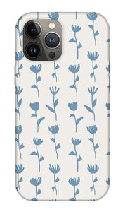 Light Blue Flower Pattern - Phone Case