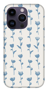 Light Blue Flower Pattern - Phone Case