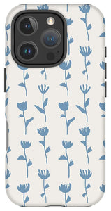 Light Blue Flower Pattern - Phone Case