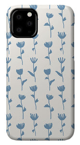 Light Blue Flower Pattern - Phone Case