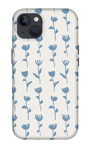 Light Blue Flower Pattern - Phone Case