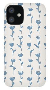Light Blue Flower Pattern - Phone Case