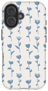 Light Blue Flower Pattern - Phone Case