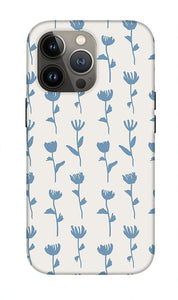 Light Blue Flower Pattern - Phone Case