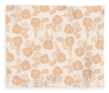 Load image into Gallery viewer, Light Orange Floral Pattern - Blanket