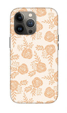 Load image into Gallery viewer, Light Orange Floral Pattern - Phone Case