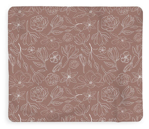 Mauve Magnolia Pattern - Blanket