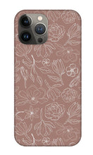 Load image into Gallery viewer, Mauve Magnolia Pattern - Phone Case