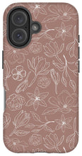 Load image into Gallery viewer, Mauve Magnolia Pattern - Phone Case