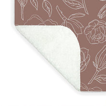 Load image into Gallery viewer, Mauve Magnolia Pattern - Blanket
