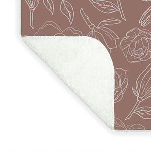Mauve Magnolia Pattern - Blanket
