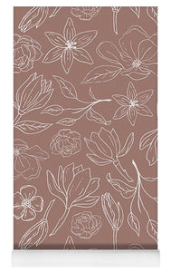 Mauve Magnolia Pattern - Yoga Mat
