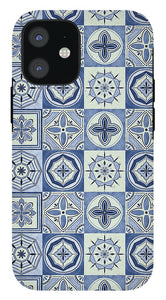Mediterranean Blue Tile Pattern - Phone Case