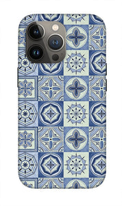 Mediterranean Blue Tile Pattern - Phone Case