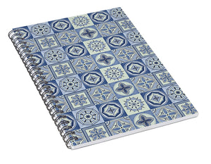 Mediterranean Blue Tile Pattern - Spiral Notebook