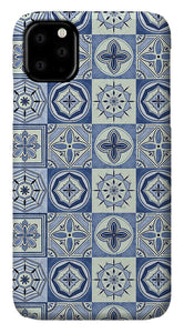 Mediterranean Blue Tile Pattern - Phone Case