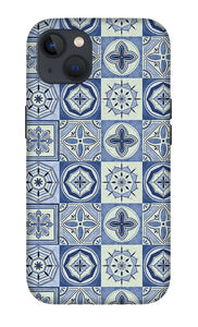 Mediterranean Blue Tile Pattern - Phone Case