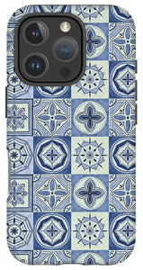 Mediterranean Blue Tile Pattern - Phone Case
