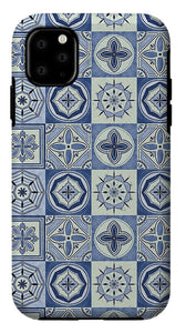 Mediterranean Blue Tile Pattern - Phone Case
