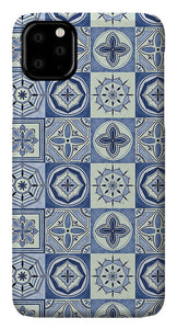 Mediterranean Blue Tile Pattern - Phone Case
