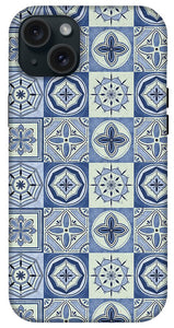 Mediterranean Blue Tile Pattern - Phone Case