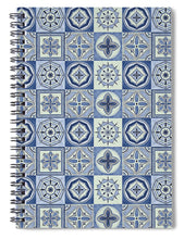 Load image into Gallery viewer, Mediterranean Blue Tile Pattern - Spiral Notebook