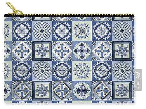 Mediterranean Blue Tile Pattern - Zip Pouch