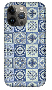 Mediterranean Blue Tile Pattern - Phone Case