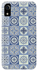 Mediterranean Blue Tile Pattern - Phone Case
