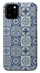 Mediterranean Blue Tile Pattern - Phone Case