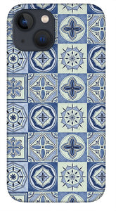 Mediterranean Blue Tile Pattern - Phone Case