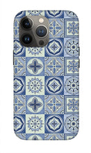 Load image into Gallery viewer, Mediterranean Blue Tile Pattern - Phone Case