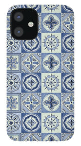 Mediterranean Blue Tile Pattern - Phone Case