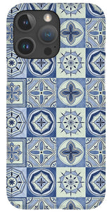 Mediterranean Blue Tile Pattern - Phone Case