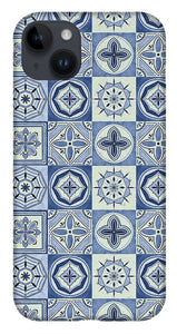 Mediterranean Blue Tile Pattern - Phone Case