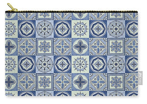Mediterranean Blue Tile Pattern - Zip Pouch