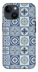Mediterranean Blue Tile Pattern - Phone Case