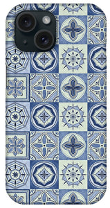 Mediterranean Blue Tile Pattern - Phone Case