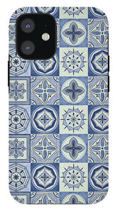 Mediterranean Blue Tile Pattern - Phone Case