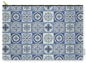 Mediterranean Blue Tile Pattern - Zip Pouch