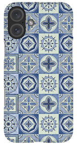 Mediterranean Blue Tile Pattern - Phone Case