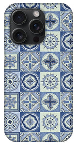Mediterranean Blue Tile Pattern - Phone Case