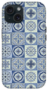 Mediterranean Blue Tile Pattern - Phone Case