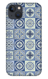 Mediterranean Blue Tile Pattern - Phone Case